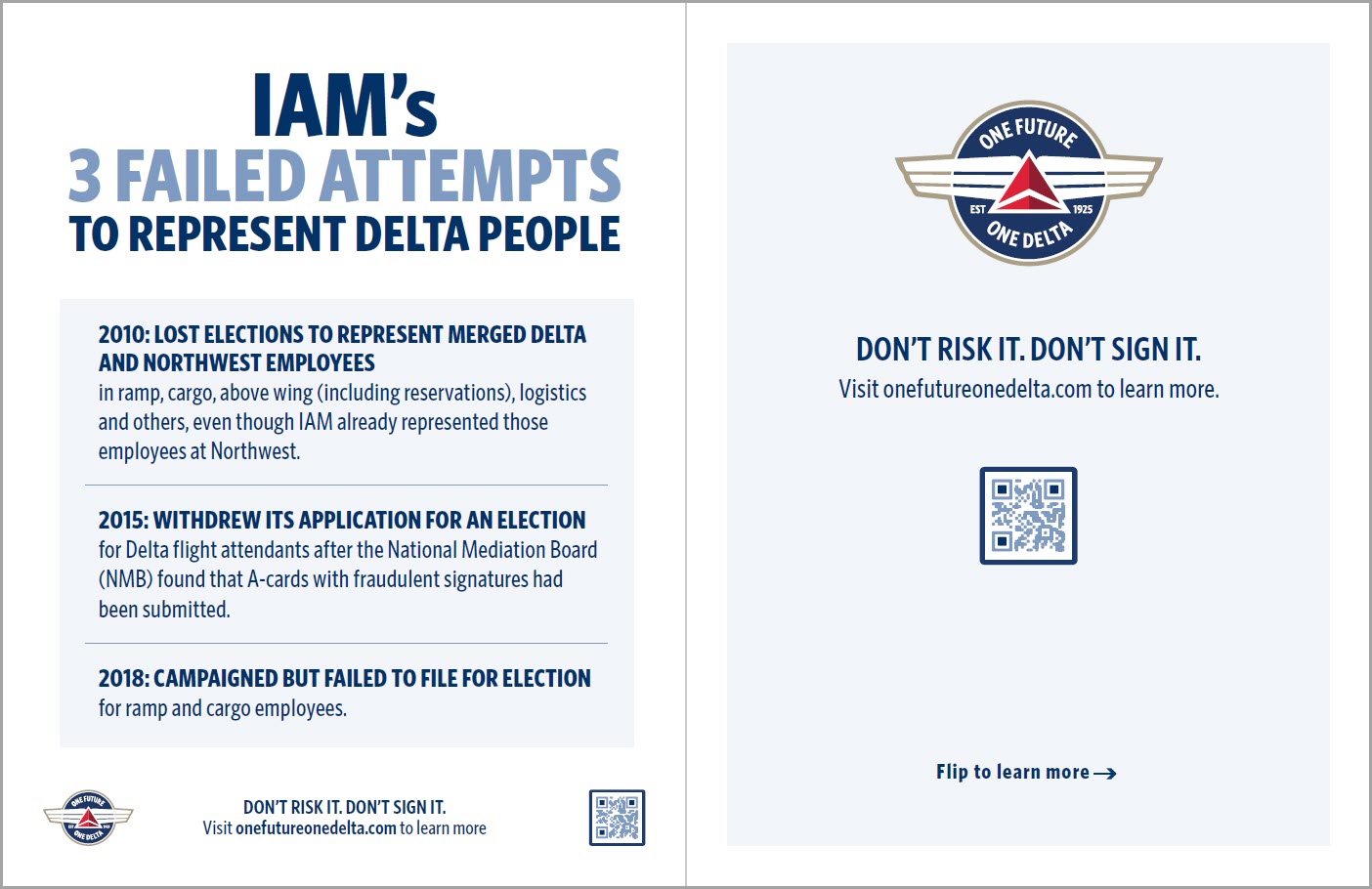 IAM's 3 failed attempts to represent Delta employees