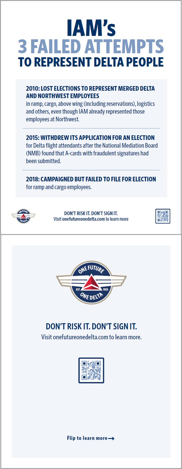IAM's 3 failed attempts to represent Delta employees